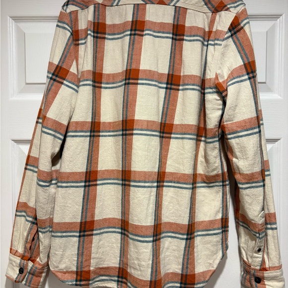 Freenote cloth Casual Plaid Button Down Shirt - Orange and Cream - Picture 3 of 7